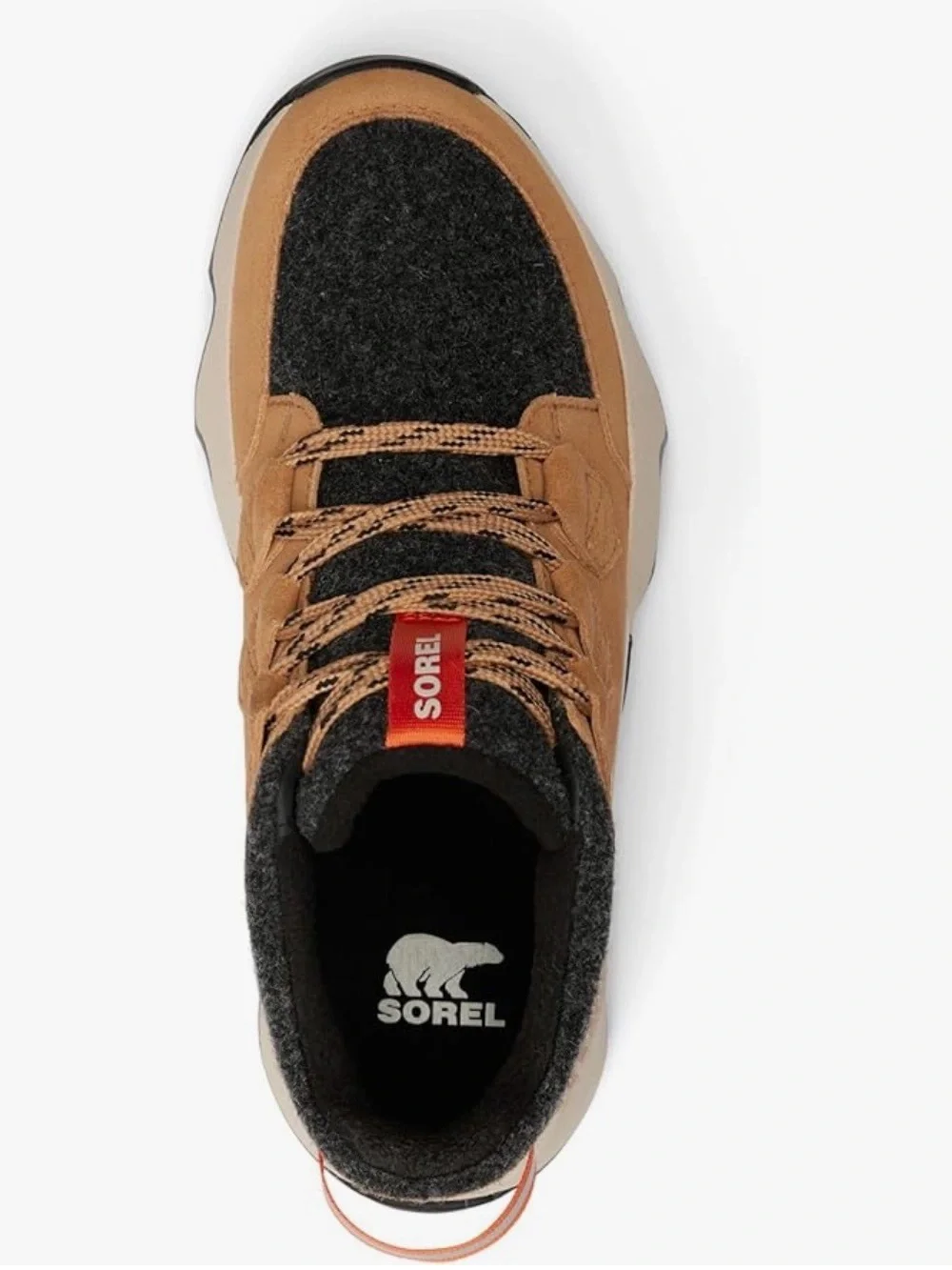Sorel Tan and Charcoal Lace-Up Winter Hiking Boot